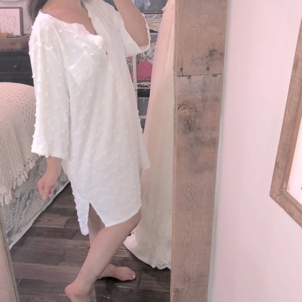 Ekouaer white dress Swiss dot size XXlarge